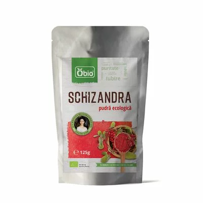 Schizandra pulbere raw bio, 125g - Obio