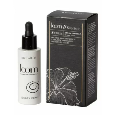 Ser bio cu secretie de melc si hibiskus 30ml, Loom Supreme Bioearth