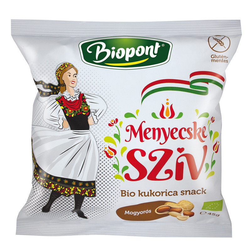 Snack din porumb cu arahide, fara gluten, bio 45g biopont