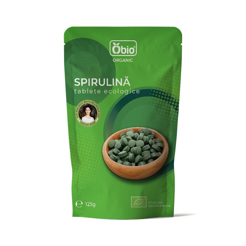 Spirulina tablete bio, 125g, Obio