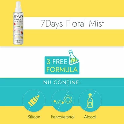 Spray de fata, 7days floral mist, calmarea si echilibrarea tenului, 150ml, Ariul PRET REDUS