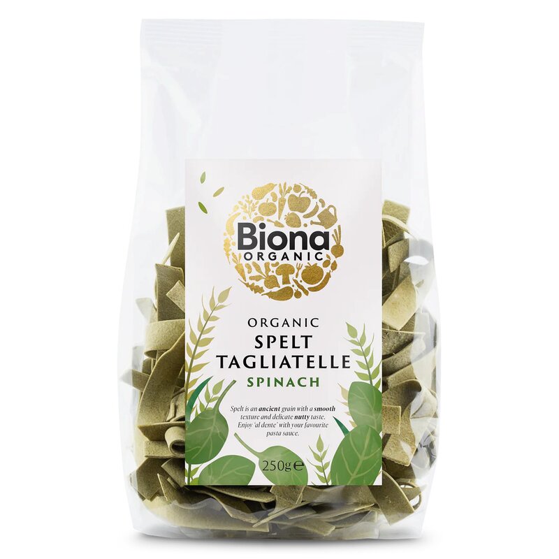 Tagliatelle din spelta cu spanac eco, 250g, Biona