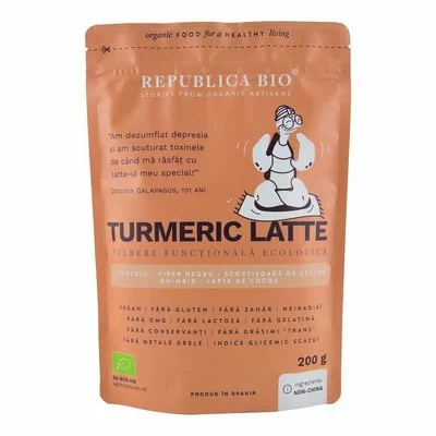 Turmeric Latte, pulbere functionala ecologica Republica BIO, 200g