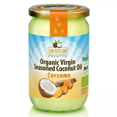 Ulei de cocos condimentat cu turmeric bio, 190ml Dr. Goerg