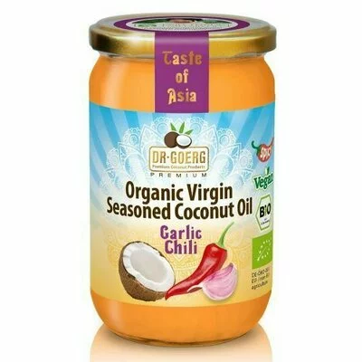 Ulei de cocos condimentat cu usturoi si chilli bio, 190ml Dr. Goerg PRET REDUS