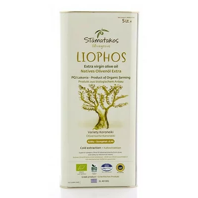 Ulei de masline extravirgin Liophos, bio, 5 litri, Stamatakos Olivegrove