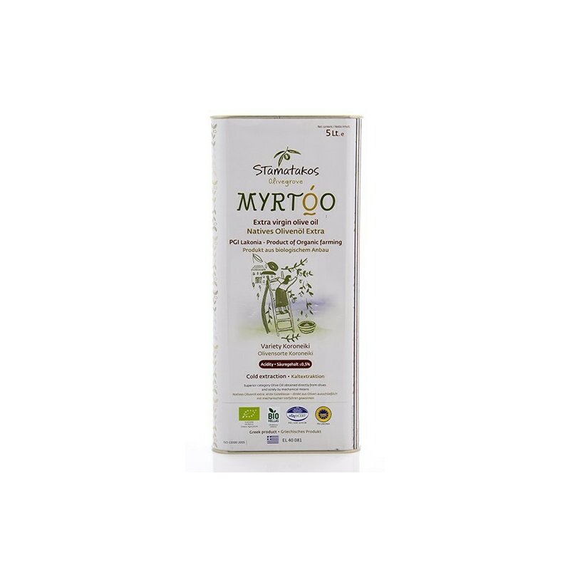 Ulei de masline extravirgin Myrtoo, bio, 5 litri, Stamatakos Olivegrove