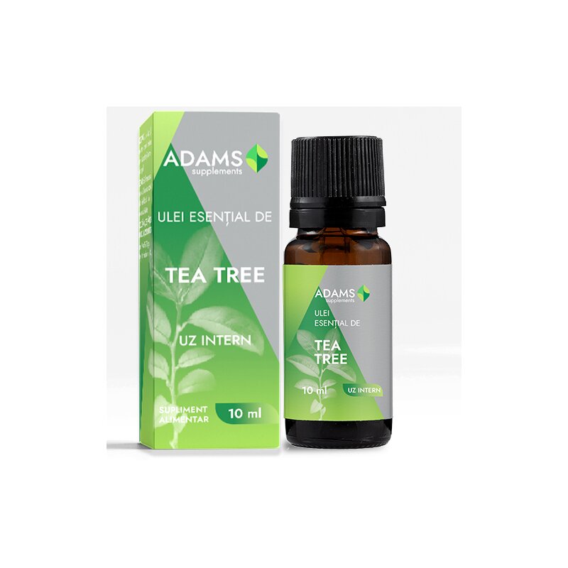 Ulei esential de Tea Tree pentru uz intern, 10ml, Adams Supplements