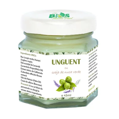 Unguent cu Coaja de Nuca Verde, 100% natural, 45 ml Bios Mineral Plant