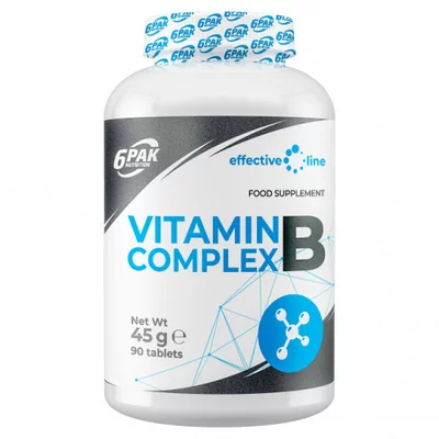 Vitamin B Complex, 90 tablete, 6Pak Nutrition-PRET REDUS