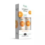 Vitamina C 1000mg cu Stevie + Vitamina C 500mg, tablete efervescente, Power Of Nature-picture