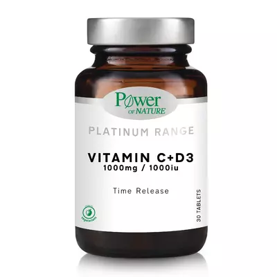Vitamina C + D3 1000mg/1000iu, 30 tablete, Power Of Nature
