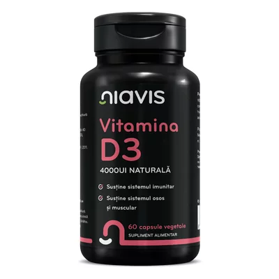 Vitamina D3 4000ui Naturala 60 cps, Niavis