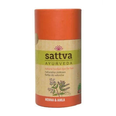 Vopsea de par Henna si Amla 150gr, Sattva Ayurveda
