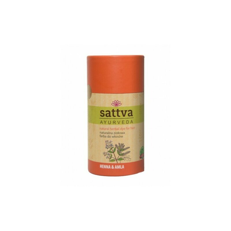 Vopsea de par Henna si Amla 150gr, Sattva Ayurveda