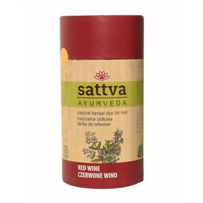 Vopsea de par Red Wine 150gr, Sattva Ayurveda