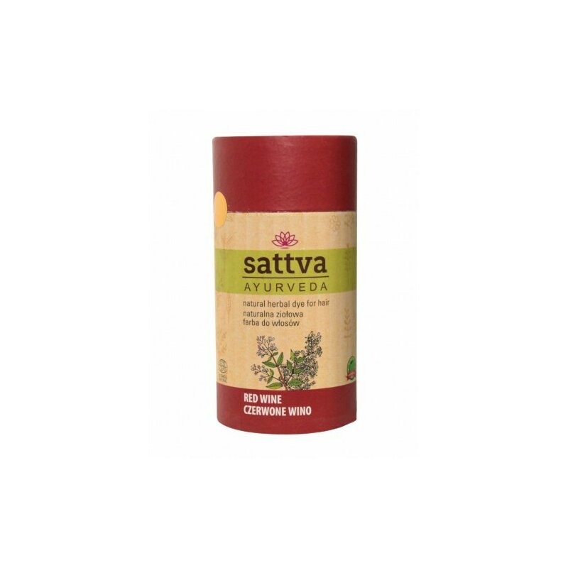 Vopsea de par Red Wine 150gr, Sattva Ayurveda