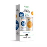 Zinc + Vitamina C cu Stevie + Vitamina C 500mg, tablete efervescente, Power Of Nature-picture