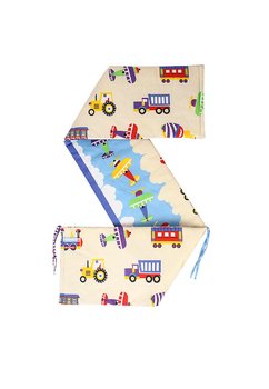 Aparatoare patut, masinute crem, 180x30 cm