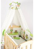 Baldachin patut, bufnite mari, verzi 150x210 cm
