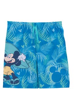 Bermude baie, Mickey Mouse, albastru cu verde