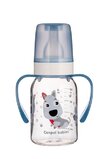 Biberon cu maner, Canpol, +3 luni, 120 ml, albastru