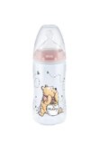 Biberon, Nuk First Choice+, cu  senzor de temperatură, Winnie, 0-6 luni, 300 ml, roz