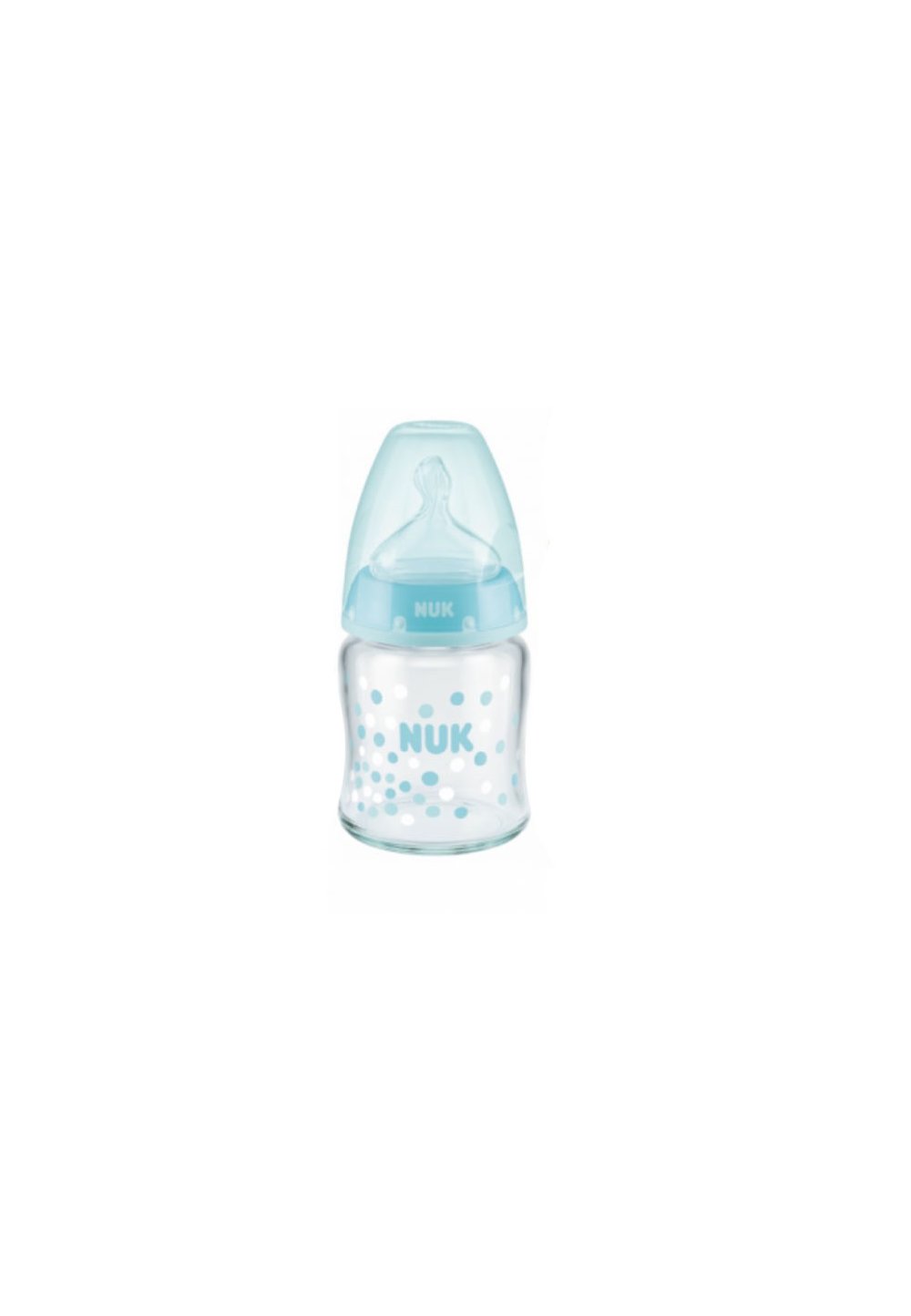 Biberon sticla Nuk, First choice, tetina silicon, 0-6 luni, 120 ml, turcoaz NUK imagine noua