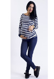 Blugi skinny gravide, 95% bumbac, Ren, bleumarin