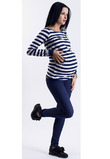Blugi skinny gravide, 95% bumbac, Ren, bleumarin