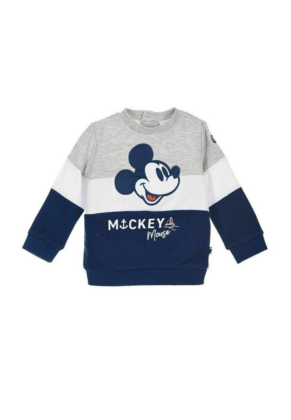 Bluza bebe, Mickey Mouse, gri cu bluemarin DISNEY imagine noua