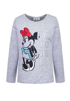 Bluza bumbac, Fashionista, Minnie Mouse, gri