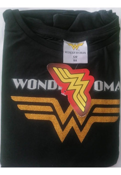 Bluza fete, Wonder Woman, neagra