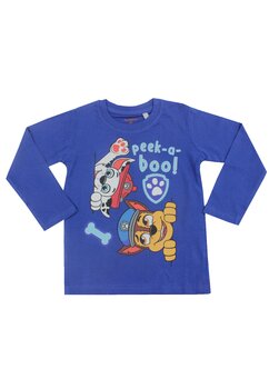Bluza maneca lunga, bumbac, Peek-a-boo!, Paw Patrol, albastru