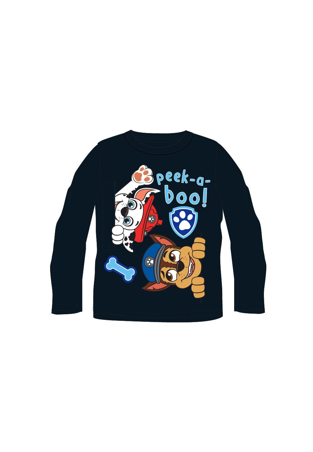 Bluza maneca lunga, bumbac, Peek-a-boo!, Paw Patrol, bleumarin