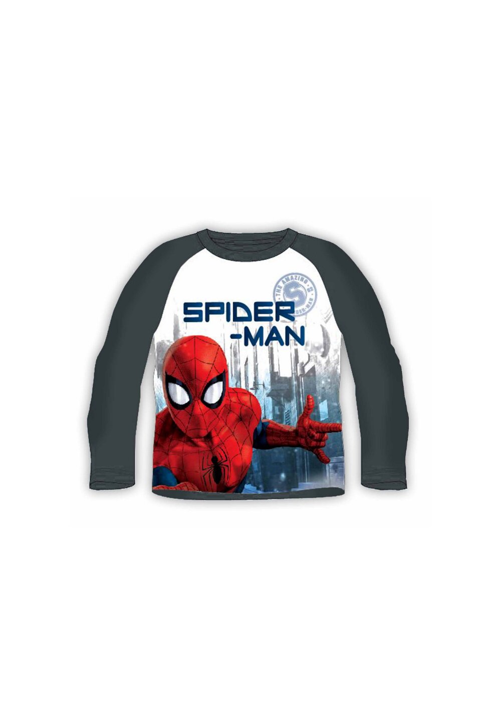 Bluza maneca lunga, bumbac, Spider Man, neagra DISNEY