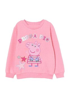 Bluza,Peppa Pig, roz cu buline mici albe