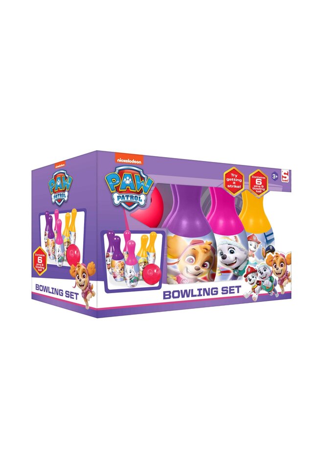 Bowling set, Paw Patrol, roz, 6 piese