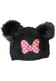 Caciula Minnie Mouse, neagra cu buline
