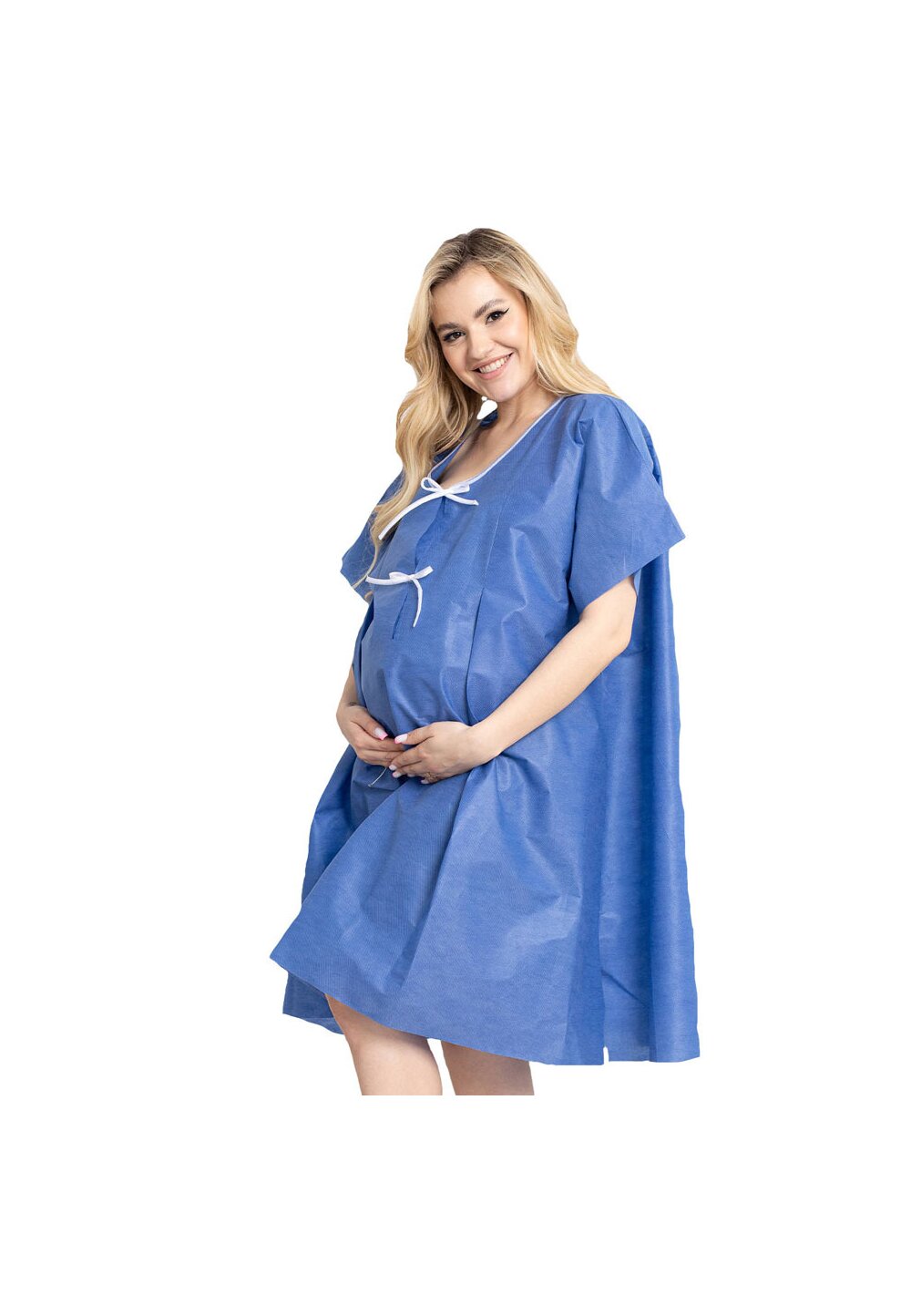 Camasa de unica folosinta, pentru maternitate, albastru