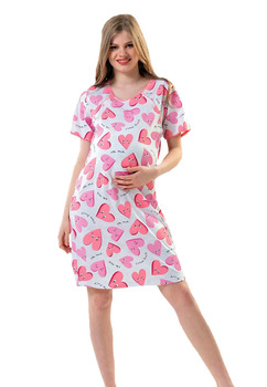 Camasa pentru alaptat, 70%bumbac, More fun, gri