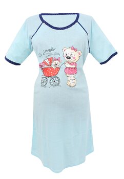 Camasa pentru alaptat, Lovely bears, albastru