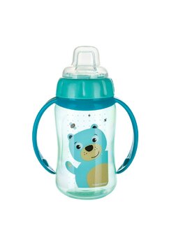 Cana cu cioc, Cute teddy, verde, 320 ml, +6 luni