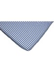 Cearceaf bumbac, alb cu dungi bluemarin, 120x60 cm