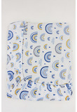 Cearceaf bumbac, curcubeu albastru, 120x60 cm, multicolor