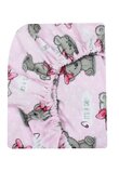 Cearceaf patut, Prichindel, flanel, It is a girl, roz, 120x60 cm