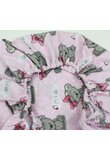 Cearceaf patut, Prichindel, flanel, It is a girl, roz, 120x60 cm
