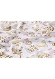 Cearceaf Prichindel, bumbac, Caprioara bambi si prietenii, roz, 120x60 cm