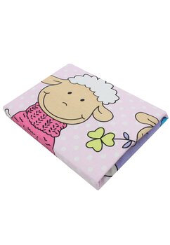 Cearceaf Prichindel, bumbac, Little Sheep, mov, 120x60 cm