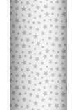 Cearceaf Prichindel, patut 120x60 cm, alb cu stelute gri